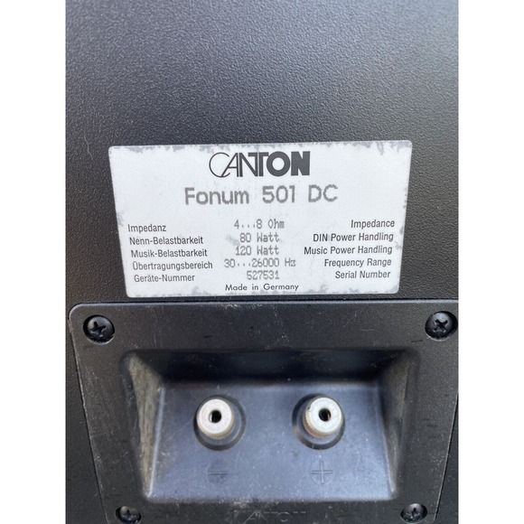 Canton Fonum 501 DC speakers ( set of 3 ) 1994 Germany Made Hi-Fi Audiophile - Picture 9 of 15